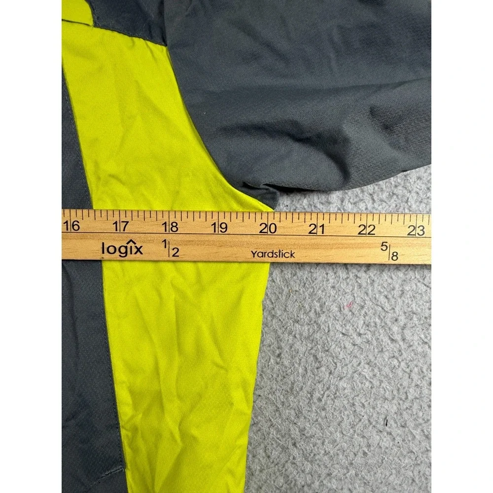 REI BOYS Size 14-16 Large hooded Snowboard Snow Jacket Yellow Gray